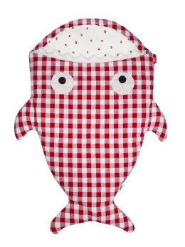 Baby Bites Śpiworek Shark (1-18 m) Red Vichy