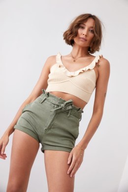 Krótkie spodenki jeansowe khaki 66000