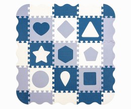 Mata piankowa puzzle Jolly 3x3 Shapes - Blue