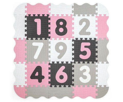 Milly Mally Mata piankowa puzzle Jolly 3x3 Digits - Pink Grey