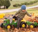 Rolly Toys 023110 Traktor Rolly Kid John Deere z łyżką i przyczepą