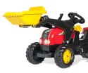 Rolly Toys 023127 Traktor Rolly Kid z łyżka i przyczepa Czerwony