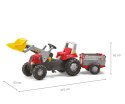 Rolly Toys 811397 Traktor Rolly Junior RT z przyczepą i łyżka Czerwony