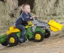 Rolly Toys 811496 Traktor Rolly Junior John Deere z łyżką i przyczepą