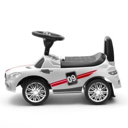 BABY MIX 45835 Dziecięcy jeździk z dźwiękiem RACER biały