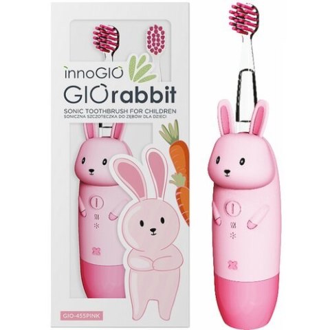 INNOGIO GIO-455PINK GIOrabbit szczoteczka dla dzieci różowa + GIO-450BHP GRATIS