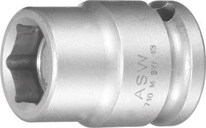 Udarowa koncowka wymiennaklucza nasadowego, z magnesem 3/8" 13mm ASW