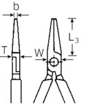 Szczypce okrągłe, krótkie, izolowane 1000V L=160mm; chromowane STAHLWILLE