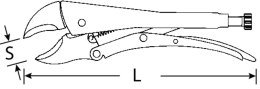 Szczypce zaciskowe 145mm rozw.14mm; z obcinakiem do drutu STAHLWILLE