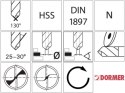 Wiertło krótkie HSS DIN 1897 4,1mm 130G typ ADX 2,5xD A520 Dormer DORMER