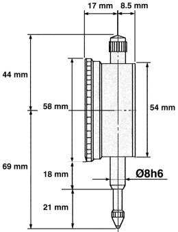 Czujnik zegarowy 10mm Limit