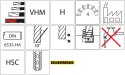 Frez do kopiowania HSC WNpelnow.Signum HA 4-ostrz.b.dlugi 6/1mm GÜHRING