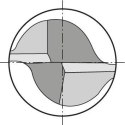 Frez trzpieniowy,krotki, TiALN 2-ostrz.,chwytHB 16mm GÜHRING pelnoweglik. DIN6527