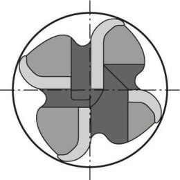 Frez trzpieniowy pełnowęglikowy promieniowy 4-ostrza z powłoką FIRE 16mm GÜHRING