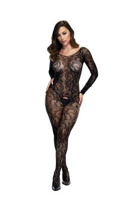 BACI BODYSTOCKING CZARNE WZORZYSTE 50008-12