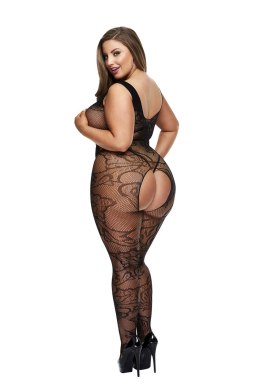 BACI BODYSTOCKING CZARNE WZORZYSTE 50008-33